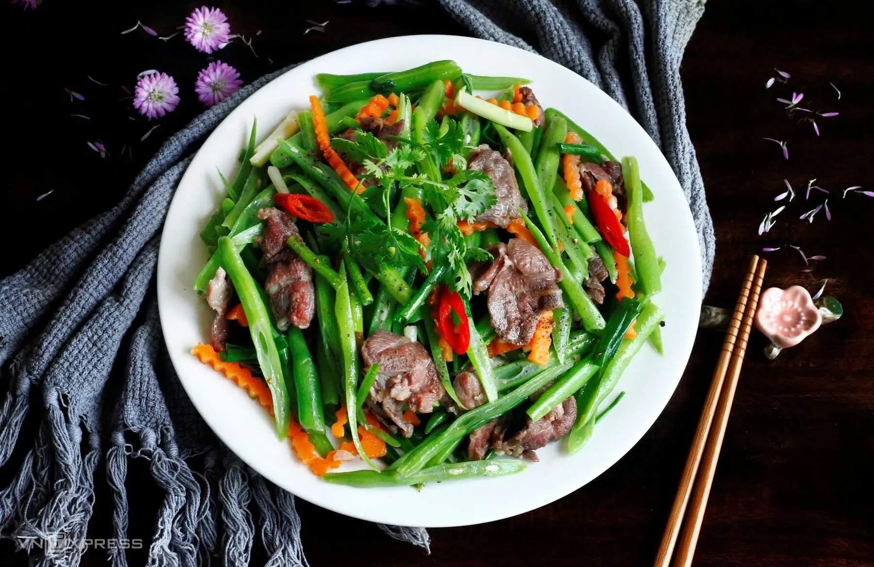 Đậu cô ve xào thịt bò