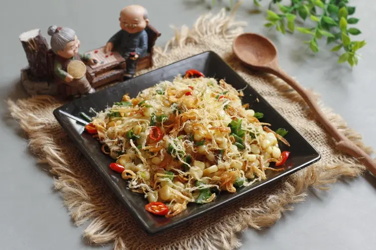 Bắp xào tép khô